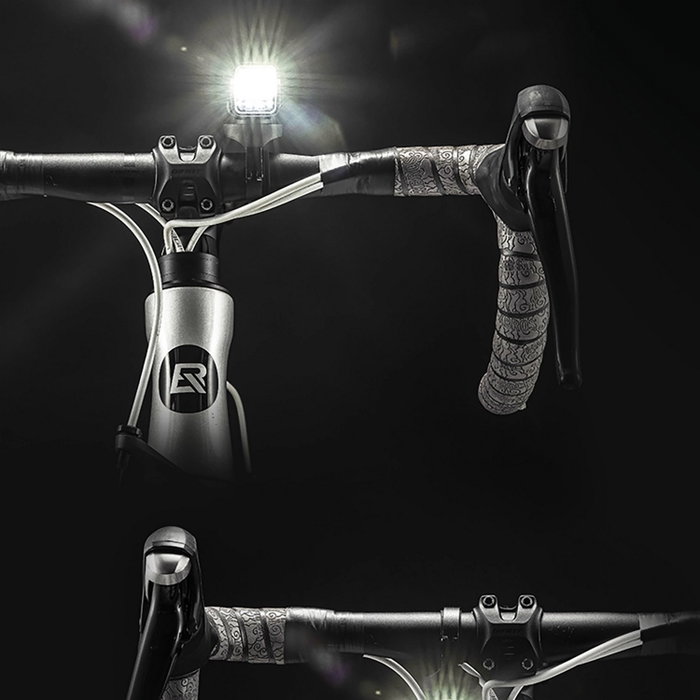 Rockbros Luz delantera de bicicleta 1000 lm con cable USB-C a USB-A, negra