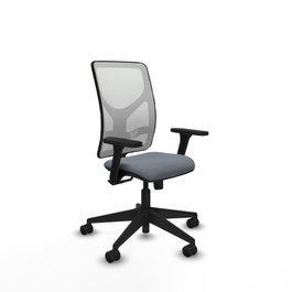 PIQUERAS Y CRESPO Silla de oficina Motilla con mecanismo Sincro, Gris y Blanco