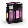 Philips Hue Impress Aplique de Pared Inteligente Exterior, Luz Blanca y de Color, Negro, Grande