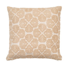 Cojín Blanco/Beige Algodón Decoración 45 X 45 cm (Set de 2)