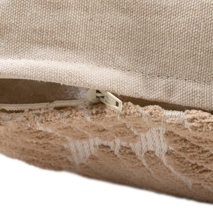 Cojín Blanco/Beige Algodón Decoración 45 X 45 cm (Set de 2)