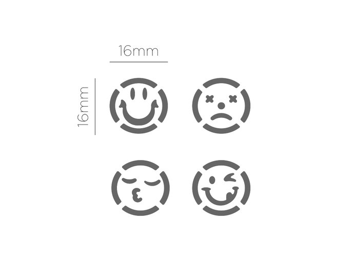 Innspiro Set de troqueladora Cassette Punch con 4 cartuchos emoticonos 16mm
