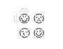 Innspiro Set de troqueladora Cassette Punch con 4 cartuchos emoticonos 16mm