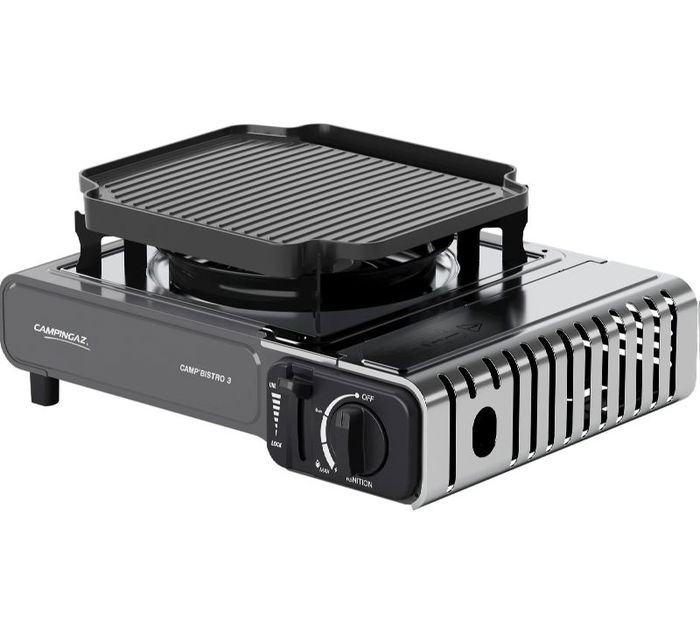 CAMPINGAZ Hornillo de Gas Individual Bistro 3 con Parrilla - Ideal para Camping y Exteriores