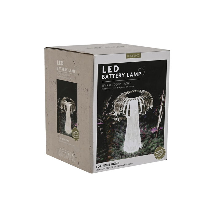 DKD Home Decor Lámpara de Sobremesa LED de Acrílico Transparente Táctil