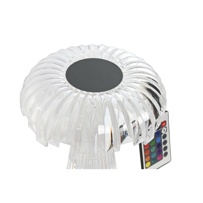 DKD Home Decor Lámpara de Sobremesa LED de Acrílico Transparente Táctil