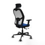 PIQUERAS Y CRESPO Silla de oficina Jorquera con mecanismo Sincro/Traslack Azul y Blanco