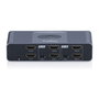 Digitus Conmutador KVM 2 Puertos USB-C a HDMI Dual 4K 60Hz, DD-39100-2 Core Line, Resolución 3840x2160, HDR, Aluminio Gris