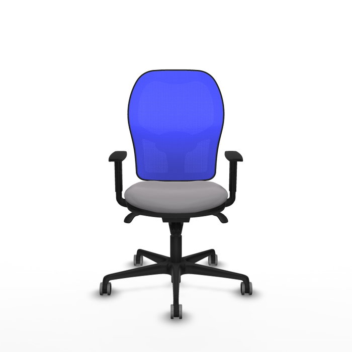 PIQUERAS Y CRESPO Silla de oficina Jorquera con mecanismo Sincro, Gris y Azul PIQUERAS Y CRESPO Silla de oficina Jorquera con mecanismo Sincro, Gris y Azul
