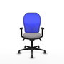 PIQUERAS Y CRESPO Silla de oficina Jorquera con mecanismo Sincro, Gris y Azul