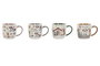 DKD Home Decor Tazas de Porcelana Perritos 380ml Surtido de 12 unidades
