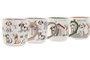DKD Home Decor Tazas de Porcelana Perritos 380ml Surtido de 12 unidades