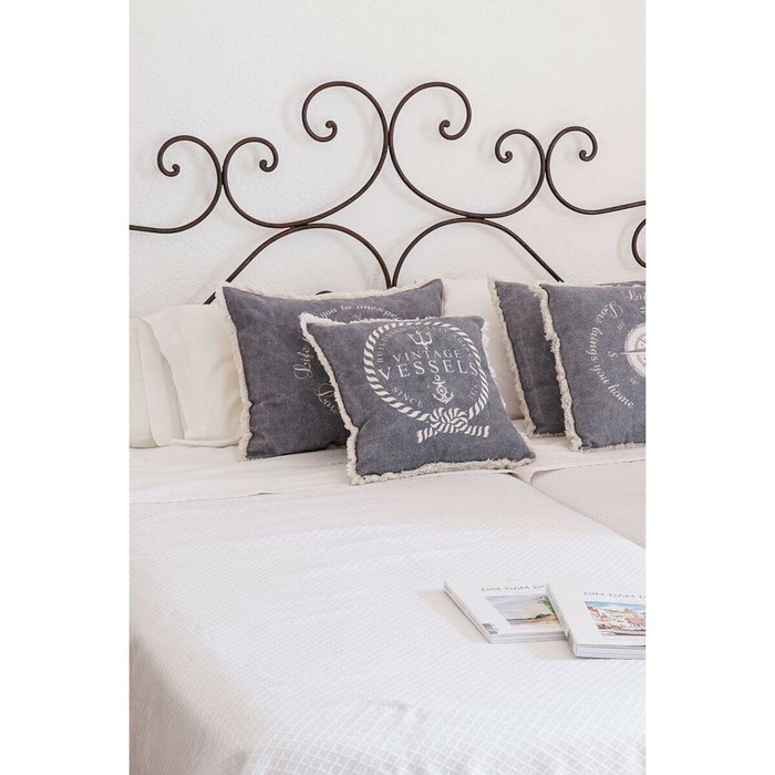 DKD Home Decor Cojin Mediterraneo 10 x 45 x 45 cm Azul Blanco (2 Unidades)