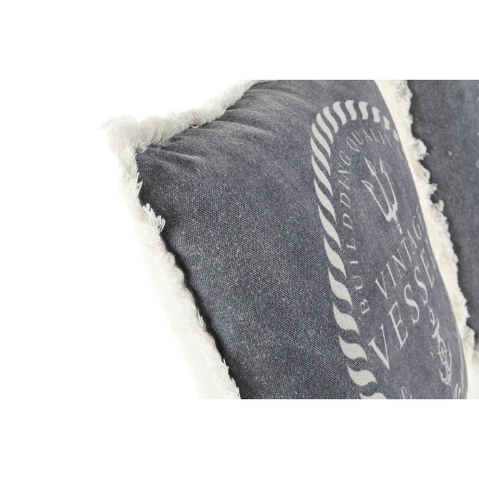 DKD Home Decor Cojin Mediterraneo 10 x 45 x 45 cm Azul Blanco (2 Unidades)