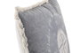 DKD Home Decor Set de 2 Cojines 45x45x10 cm Azul Marino y Blanco con Flecos