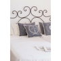 DKD Home Decor Set de 2 Cojines 45x45x10 cm Azul Marino y Blanco con Flecos