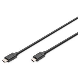 Digitus Cable USB-C a USB-C, USB 3.2 Gen 2 (10 Gbit/s), Macho/Macho, 1 m, Negro