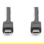 Digitus Cable USB-C a USB-C, USB 3.2 Gen 2 (10 Gbit/s), Macho/Macho, 1 m, Negro