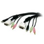 StarTech.com Cable KVM 4 en 1 de 1,8m con DVI USB Audio y Micrófono