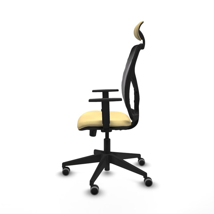 PIQUERAS Y CRESPO Silla de oficina Motilla con mecanismo Sincro/Traslack, Crema y Negro PIQUERAS Y CRESPO Silla de oficina Motilla con mecanismo Sincro/Traslack, Crema y Negro