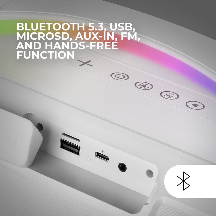 Mars Gaming MS-PULSE Altavoz Bluetooth 50W RMS Blanco
