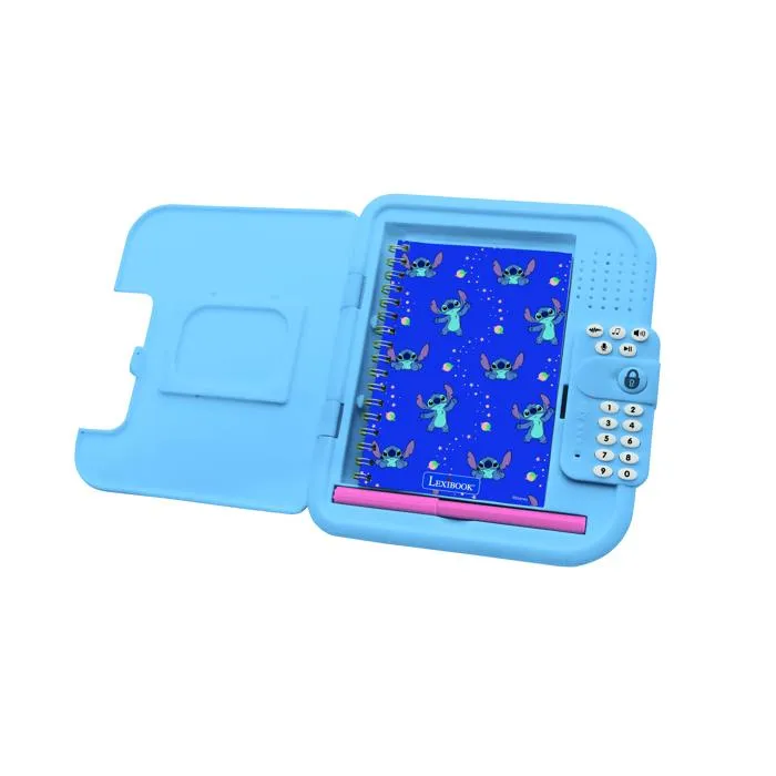 Lexibook Diario Electrónico Interactivo Disney Stitch con Caja Fuerte de 4 Dígitos