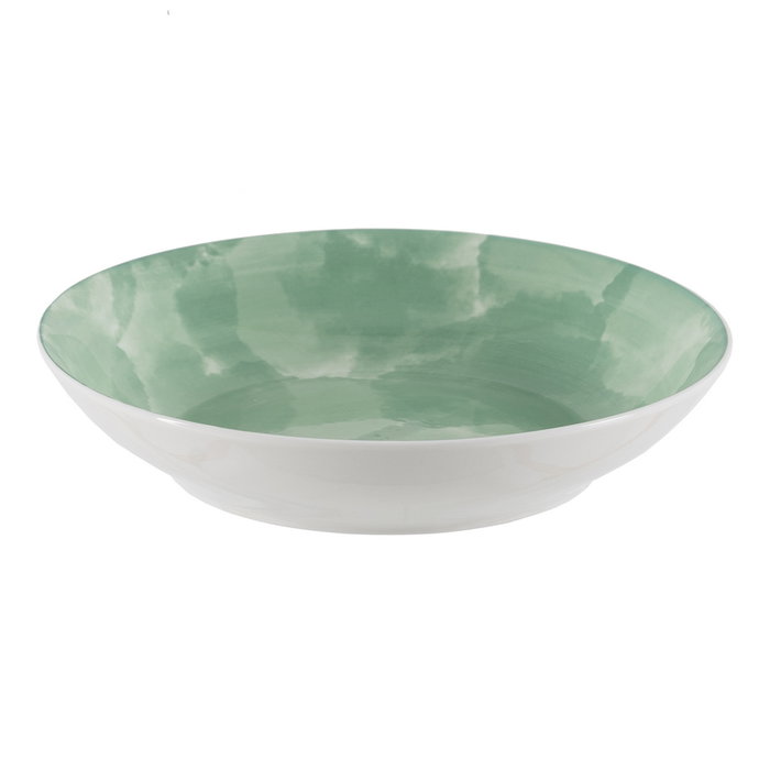 Ixia Set de 6 Platos Hondos de Porcelana Verde 21 x 21 x 4 cm Ixia Set de 6 Platos Hondos de Porcelana Verde 21 x 21 x 4 cm