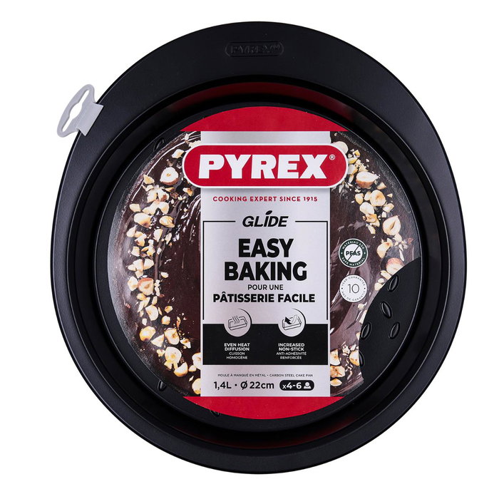 Molde Tarta Hondo Horno Acero Glide Pyrex® 22 cm