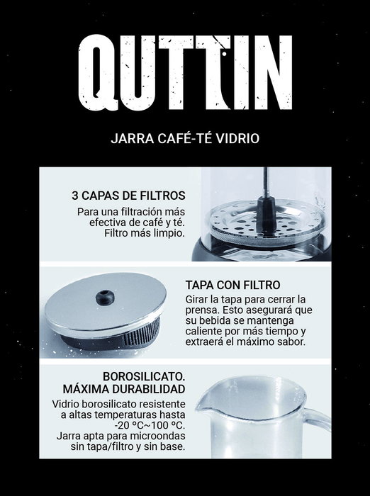Inde Jarra de Vidrio para Café y Té, 600 ml, 8 Unidades Inde Jarra de Vidrio para Café y Té, 600 ml, 8 Unidades