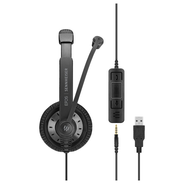 EPOS Impact SC 45 USB MS Auriculares con diadema, alámbricos, para llamadas y música, cancelación de ruido