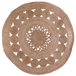 Home Deco Factory Alfombra de Yute Redonda d.90 cm