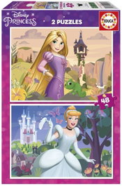 EDUCA BORRAS Puzzle 2x48 Piezas Princesas Disney