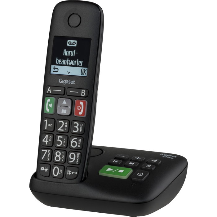 Gigaset E290A Teléfono DECT/analógico Negro Gigaset E290A Teléfono DECT/analógico Negro