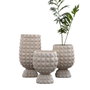 DKD Home Decor Macetero de Fibra Arcilla Desgastado Crudo 35x35x60