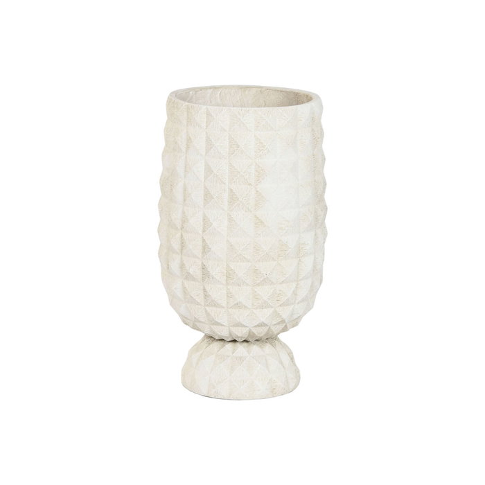 DKD Home Decor Macetero de Fibra Arcilla Desgastado Crudo 35x35x60