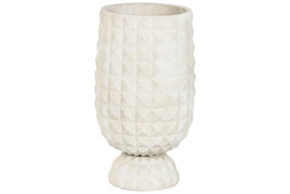 DKD Home Decor Macetero de Fibra Arcilla Desgastado Crudo 35x35x60