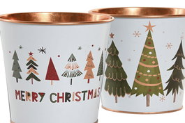 DKD Home Decor Caja Navidad Tradicional Multicolor Metal 13.5 x 12 x 13.5 cm (12 Unidades)