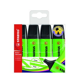 STABILO Boss Original Subrayador Verde Estuche de 4