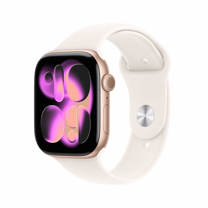 Apple Watch Series 11 GPS 46 mm Oro rosa con Correa deportiva rubor claro M/L Apple Watch Series 11 GPS 46 mm Oro rosa con Correa deportiva rubor claro M/L