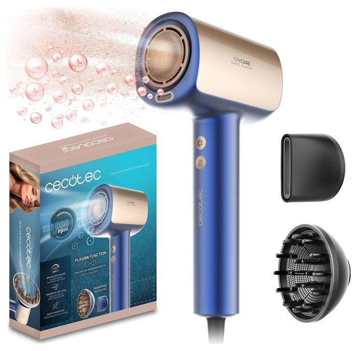 Cecotec DryGlam Nano Plasma Azul 1600 W