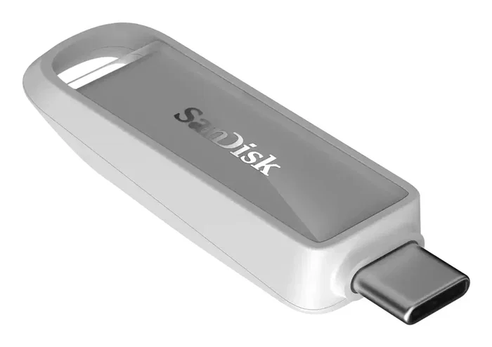 SanDisk Phone Drive con USB-C 128 GB - Blanco Ártico, Velocidad Lectura 150 MB/s, USB 3.2 Gen 1, Sin Tapa