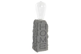 DKD Home Decor 8.5 x 32.5 x 8.5 cm (6 Unidades) Decoración Luminosa Gris Oscuro LED Resina