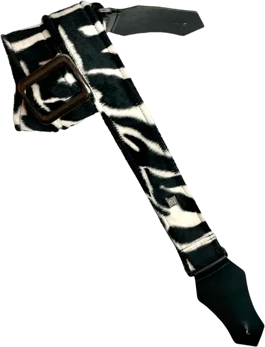 GETM Correa Guitarra Bajo Zebra Nailon Piel Terciopelo Ajustable 165cm