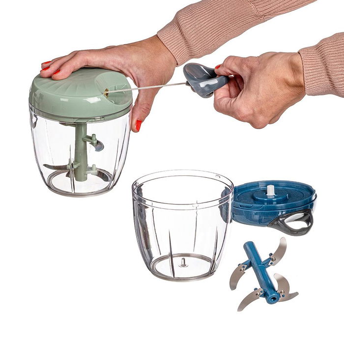 Kozina Mini picadora manual de verduras con 5 cuchillas 12 x 14 x 15 cm colores surtidos