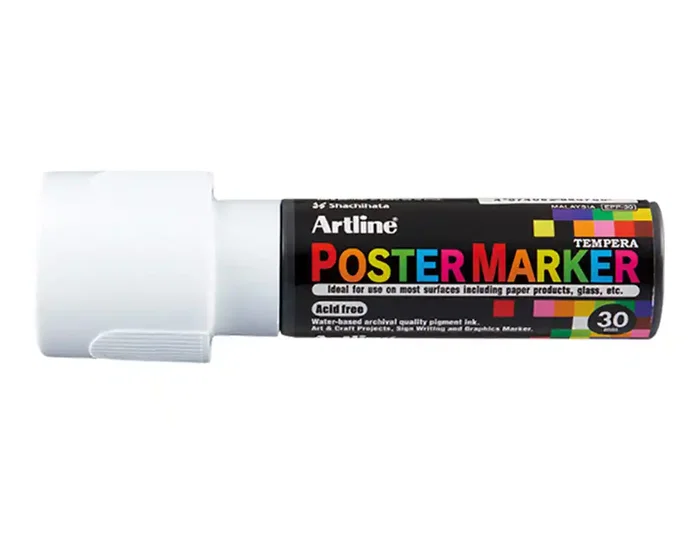Artline Poster Marker EPP-30 punta rectangular 30 mm blanco Artline Poster Marker EPP-30 punta rectangular 30 mm blanco