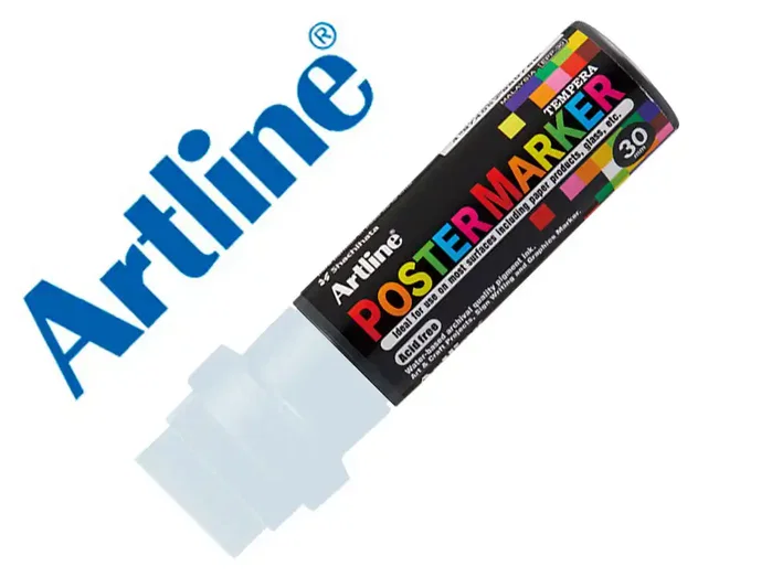 Artline Poster Marker EPP-30 punta rectangular 30 mm blanco Artline Poster Marker EPP-30 punta rectangular 30 mm blanco