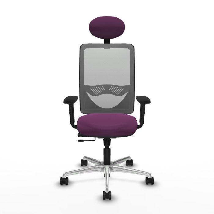PIQUERAS Y CRESPO Silla de oficina Zulema con mecanismo Sincro/Traslack Morado y Gris