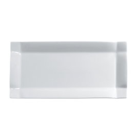 Summa NOUBON Fuente rectangular Habana de porcelana, color marfil, 25 cm x 12 cm (Set de 6)