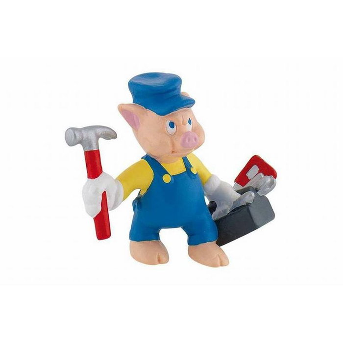 BULLYLAND Figura Cerdito con herramientas Los 3 Cerditos BULLYLAND Figura Cerdito con herramientas Los 3 Cerditos