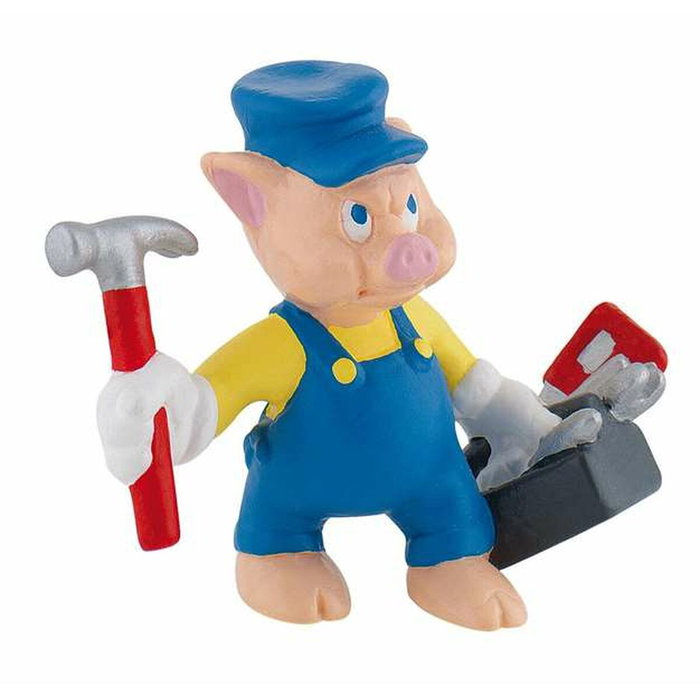 BULLYLAND Figura Cerdito con herramientas Los 3 Cerditos BULLYLAND Figura Cerdito con herramientas Los 3 Cerditos